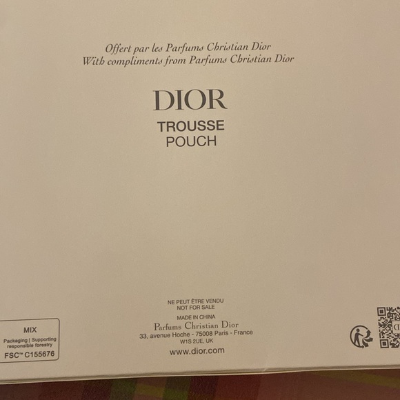 Dior black and silver velvet pouch - Picture 9 of 12